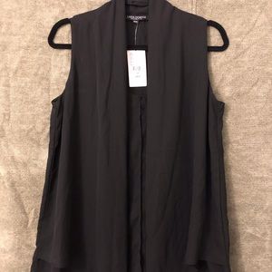 Linea Domani black sleeveless top
